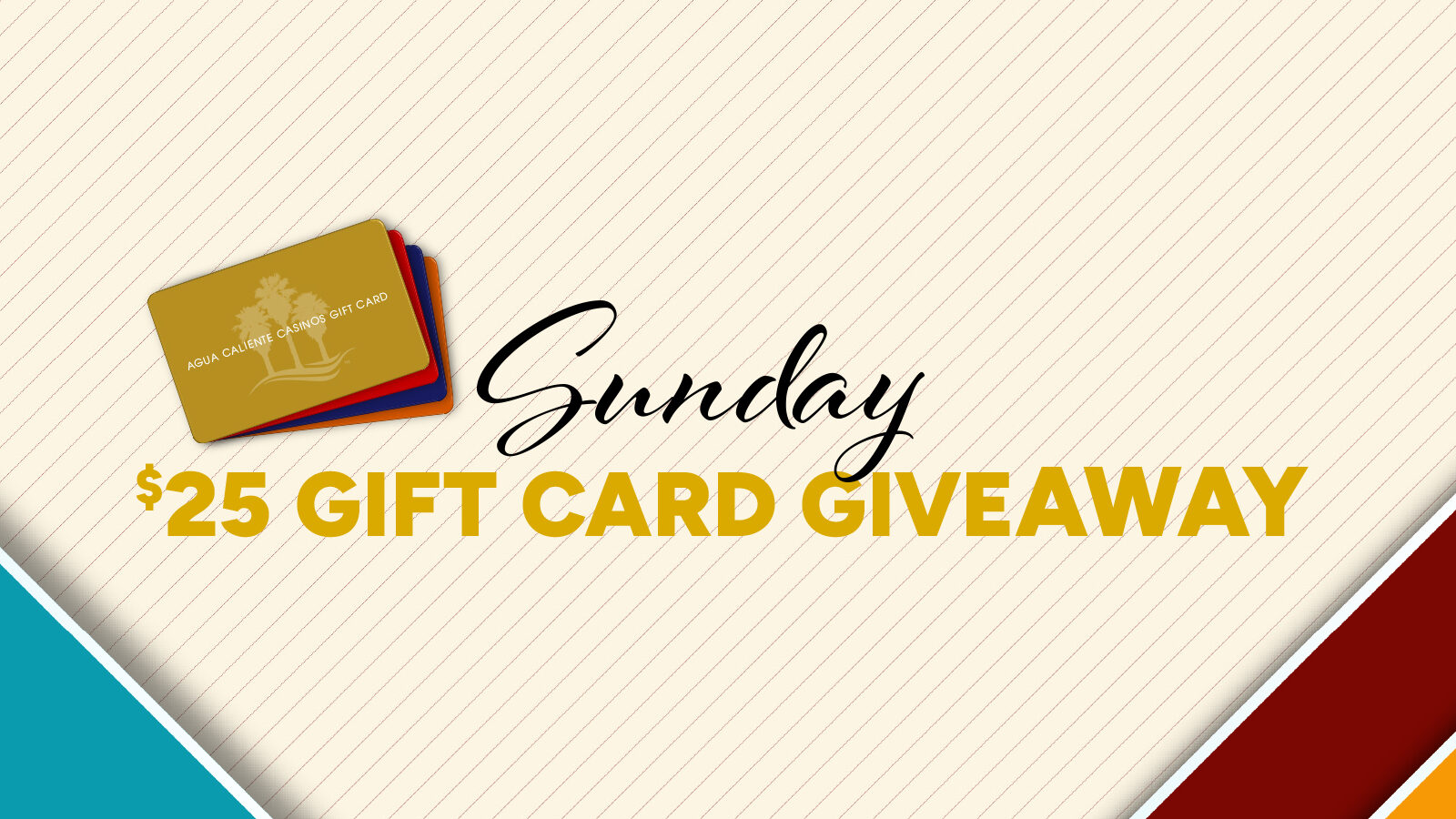 January Sunday Gift Card Giveaway